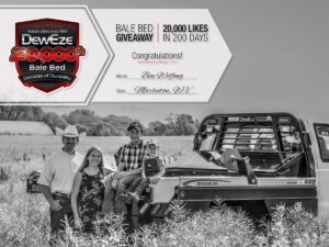 Ben Wilfong and family - winners of the 20,000 likes DewEze Bale Bed